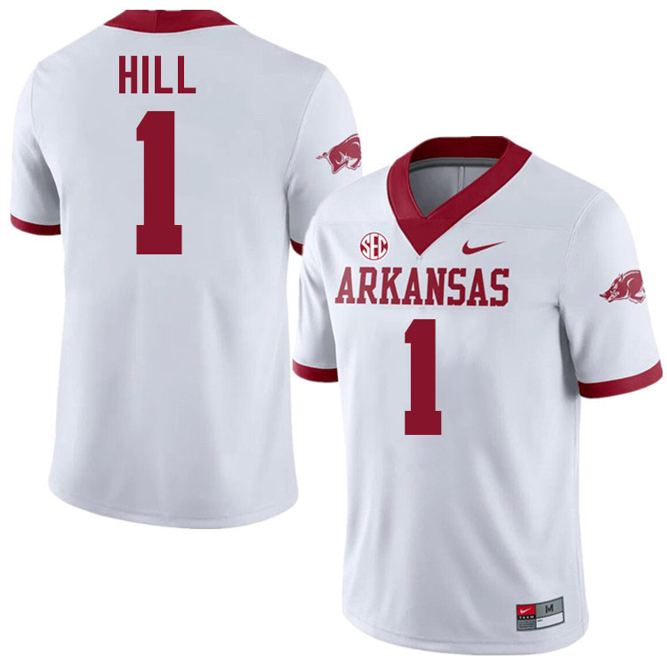 #1 Rodney Hill Arkansas Jersey,Arkansas Razorbacks College Football Jerseys Stitched-White  #1 Rodney Hill Arkansas Jersey,Arkansas Razorbacks College Football Jerseys Stitched-White